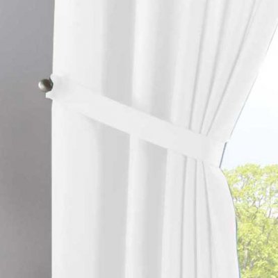 -2019037- Weiß HxB 250x300 cm Vorhang Verdeckte Schlaufen Cationic »JENA« Leinen Optik Meliert Gardinenband