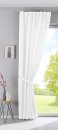 -2019037- Weiß HxB 250x300 cm Vorhang Verdeckte Schlaufen Cationic »JENA« Leinen Optik Meliert Gardinenband