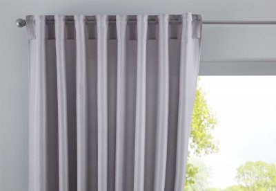 -2019037- Silber HxB 225x140 cm Vorhang Verdeckte...