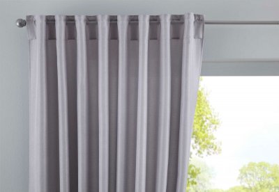 -2019037- Silber HxB 225x140 cm Vorhang Verdeckte Schlaufen Cationic »JENA« Leinen Optik Meliert Gardinenband