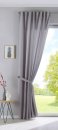 -2019037- Silber HxB 225x140 cm Vorhang Verdeckte Schlaufen Cationic »JENA« Leinen Optik Meliert Gardinenband