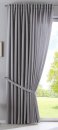 -2019037- Silber HxB 225x140 cm Vorhang Verdeckte Schlaufen Cationic »JENA« Leinen Optik Meliert Gardinenband