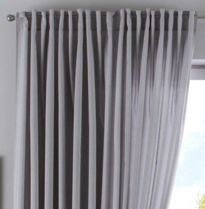 -2019037- Silber HxB 250x300 cm Vorhang Verdeckte...