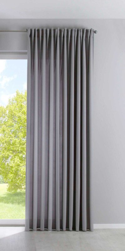 -100002651-Vorhang Blickdicht Matt »PALERMO« 300 cm Breit Gardine Schlaufen Leinen Optik