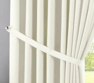 -100002651- Creme HxB 250x300 cm Vorhang Blickdicht Matt »PALERMO« 300 cm Breit Gardine Schlaufen Leinen Optik