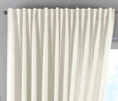-100002651- Creme HxB 250x300 cm Vorhang Blickdicht Matt »PALERMO« 300 cm Breit Gardine Schlaufen Leinen Optik