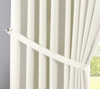 -100002651- Creme HxB 250x300 cm Vorhang Blickdicht Matt »PALERMO« 300 cm Breit Gardine Schlaufen Leinen Optik