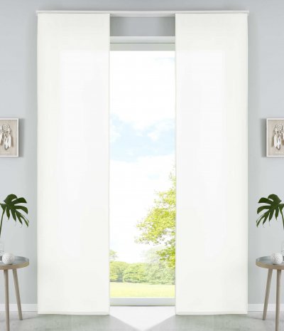 -85600N2- Creme HxB 245x60 cm 2er Set Schiebegardinen...