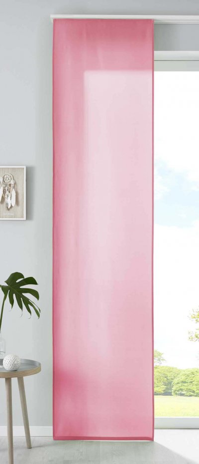 -85600N- Pink HxB 245x60 cm 1er Set Schiebegardine...