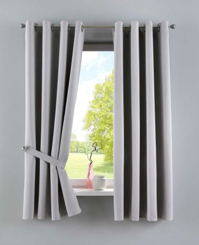 -201920600- Grau HxB 245x140 cm Vorhang Blickdicht »NewYork« Verdunkelungsvorhang Ösen Ökotex UV-Schutz