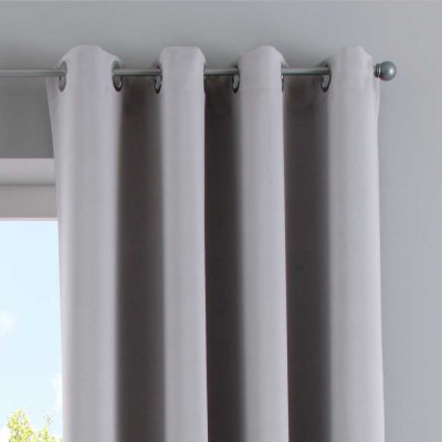 -201920600- Grau HxB 245x140 cm Vorhang Blickdicht »NewYork« Verdunkelungsvorhang Ösen Ökotex UV-Schutz