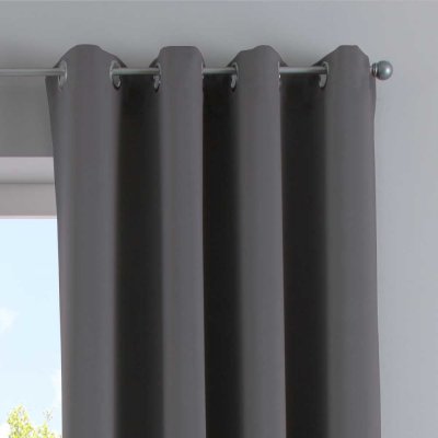 -201920600- Dunkelgrau HxB 160x140 cm Vorhang Blickdicht »NewYork« Verdunkelungsvorhang Ösen Ökotex UV-Schutz