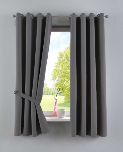 -201920600- Dunkelgrau HxB 225x140 cm Vorhang Blickdicht »NewYork« Verdunkelungsvorhang Ösen Ökotex UV-Schutz