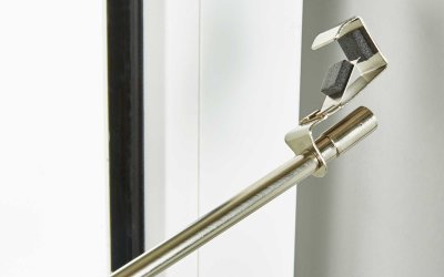 -20190931- Edelstahl 45 75 cm Klemmstange Scheibenstange Metall »Denver« Klemmfix 8/10 Ausziehbar kein Bohren