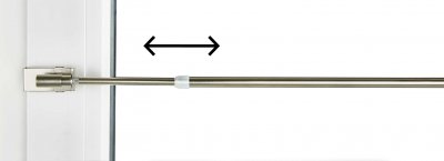 -20190931- Edelstahl 45 75 cm Klemmstange Scheibenstange Metall »Denver« Klemmfix 8/10 Ausziehbar kein Bohren