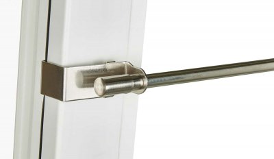 -20190931- Edelstahl 45 75 cm Klemmstange Scheibenstange Metall »Denver« Klemmfix 8/10 Ausziehbar kein Bohren