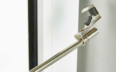 -20190931- Edelstahl 45 75 cm Klemmstange Scheibenstange Metall »Denver« Klemmfix 8/10 Ausziehbar kein Bohren