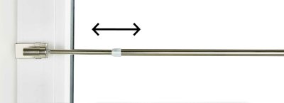 -20190931- Edelstahl 45 75 cm Klemmstange Scheibenstange Metall »Denver« Klemmfix 8/10 Ausziehbar kein Bohren