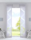 -20190418-2- Grau HxB 245x45 cm 2er Set Flächenvorhänge Ausbrenner Welle Transparent Paneelwagen Zubhör