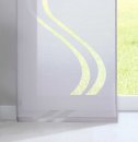 -20190418-2- Grau HxB 245x45 cm 2er Set Flächenvorhänge Ausbrenner Welle Transparent Paneelwagen Zubhör