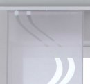 -20190418-2- Grau HxB 245x45 cm 2er Set Flächenvorhänge Ausbrenner Welle Transparent Paneelwagen Zubhör