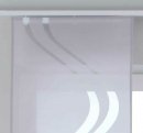-20190418-2- Grau HxB 245x45 cm 2er Set Flächenvorhänge Ausbrenner Welle Transparent Paneelwagen Zubhör