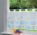 -202071-Scheibengardine »Ulm« Voile Transparent Bedruckt Ausbrenner Stangendurchzug