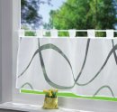 -202071-Scheibengardine »Ulm« Voile Transparent Bedruckt Ausbrenner Stangendurchzug