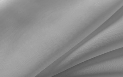 -202076- Grau HxB 255x140 cm 1er Pack Schlaufenschal uni transparent Voile Kräuselband Schlaufen