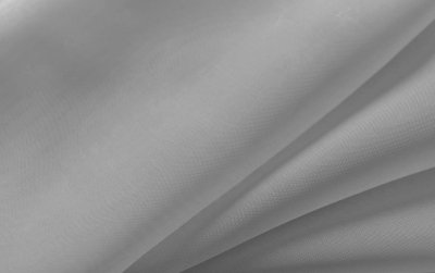 -202076- Grau HxB 255x140 cm 1er Pack Schlaufenschal uni transparent Voile Kräuselband Schlaufen