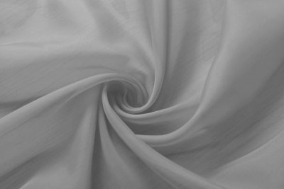 -202076- Grau HxB 255x140 cm 1er Pack Schlaufenschal uni transparent Voile Kräuselband Schlaufen