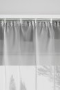 -202076- Grau HxB 255x140 cm 1er Pack Schlaufenschal uni transparent Voile Kräuselband Schlaufen