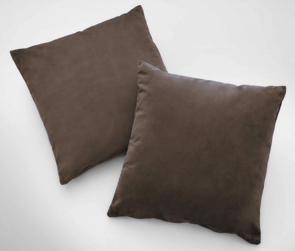 -203572- Taupe HxB 45x45 cm Sofakissen Kissenbezug »Milano« Samt mit Füllung Dekokissen Couchkissen