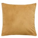 -203572- Senf HxB 45x45 cm Sofakissen Kissenbezug »Milano« Samt mit Füllung Dekokissen Couchkissen