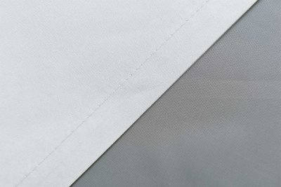 -20400N2- Weiß HxB 245x140 cm 2er Set Vorhänge Schal Schlaufen »Berlin« Microsatin Blickdicht Kräuselband