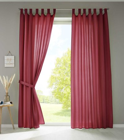 -20400N2- Bordeaux HxB 225x140 cm 2er Set Vorhänge...