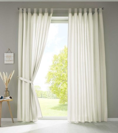 -20400N2- Creme HxB 245x140 cm 2er Set Vorhänge...