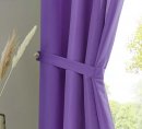 -20405N2- Lila HxB 245x140 cm 2er Set Vorhänge Ösen »Berlin« Schal Microsatin Blickdicht Lichtdurchlässig Uni