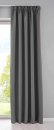 -202020610- Dunkelgrau HxB 245x140 cm Verdunkelungsvorhang Blickdicht »NewYork« verdeckte Schlaufen Kräuselband