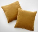 -203572-2- Senf HxB 45x45 cm 2er Set Sofakissen Kissenbezug »Milano« Samt mit Füllung Dekokissen Couchkissen
