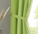 -20400N- Apfelgrün HxB 175x140 cm 1er Set Vorhang Schal Schlaufen »Berlin« Microsatin Blickdicht Kräuselband