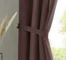 -20400N- Braun HxB 245x140 cm 1er Set Vorhang Schal Schlaufen »Berlin« Microsatin Blickdicht Kräuselband