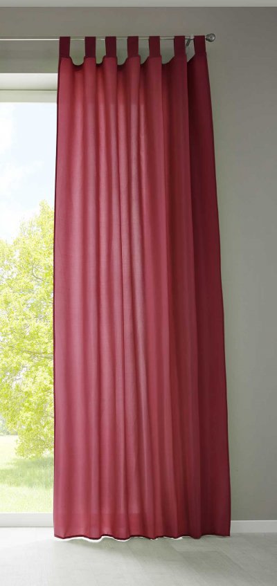 -20400N- Bordeaux HxB 245x140 cm 1er Set Vorhang Schal...