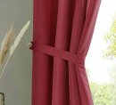 -20400N- Bordeaux HxB 245x140 cm 1er Set Vorhang Schal Schlaufen »Berlin« Microsatin Blickdicht Kräuselband