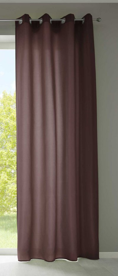 -20405N- Braun HxB 245x140 cm Vorhang Schal Ösen...