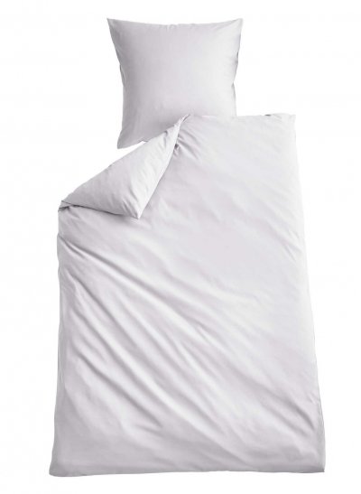 -202090- Weiß BxL 135x200 cm Bettwäsche Set »Berlin« Microsatin Bettbezug Kopfkissenbezug Hautfreundlich