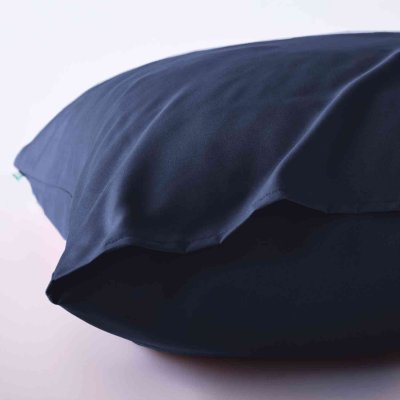 -202090- Dunkelblau BxL 135x200 cm Bettwäsche Set »Berlin« Microsatin Bettbezug Kopfkissenbezug Hautfreundlich