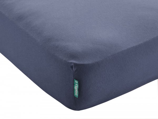 -202092- Dunkelblau BxL+H 140x200+30 cm Spannbettlaken »Berlin« Bettlaken Microsatin Hautfreundlich Atmungsaktiv