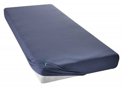 -202092- Dunkelblau BxL+H 140x200+30 cm Spannbettlaken »Berlin« Bettlaken Microsatin Hautfreundlich Atmungsaktiv