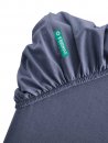 -202092- Dunkelblau BxL+H 140x200+30 cm Spannbettlaken »Berlin« Bettlaken Microsatin Hautfreundlich Atmungsaktiv